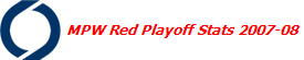 MPW Red Playoff Stats 2007-08